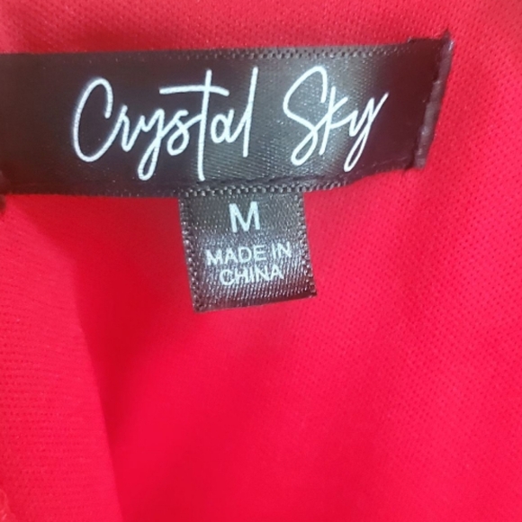 Crystal Sky Red Spaghetti Strap Jumpsuit Size Medium - Picture 2 of 13